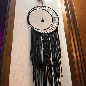 Black Dreamcatcher Wall Hanging